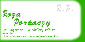 roza porpaczy business card